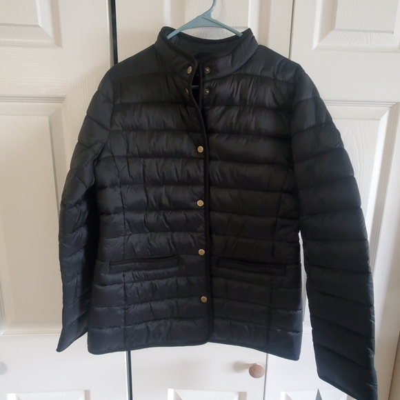 LAUREN RALPH LAUREN BLACK MED PUFFER COAT. NWT.